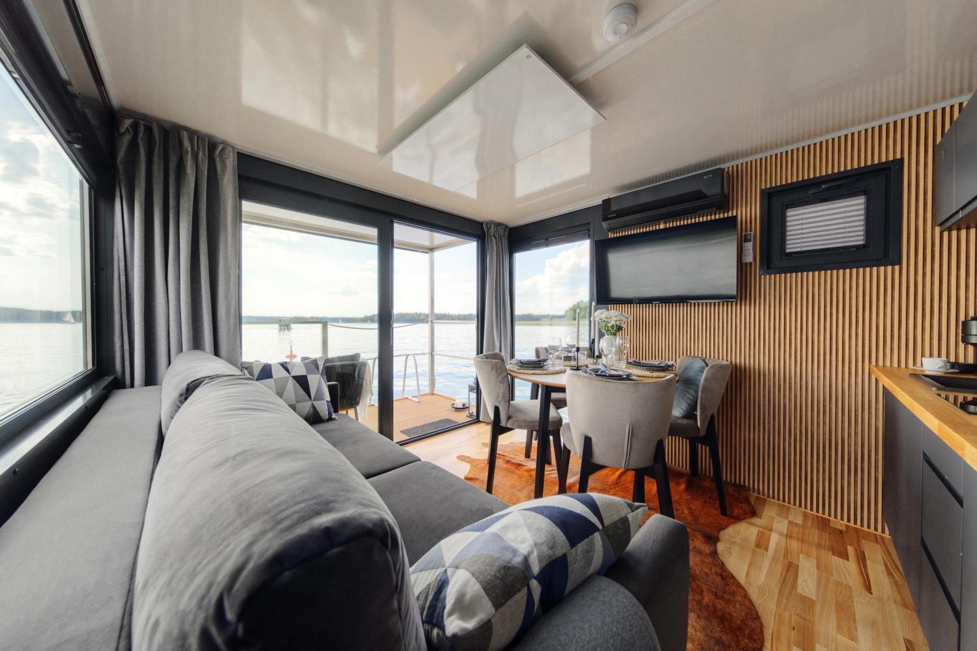 Domek Na Wodzie - Houseboat -Sauna, Taras Na Dachu, Dwie Sypialnie Mikołajki Zewnętrze zdjęcie