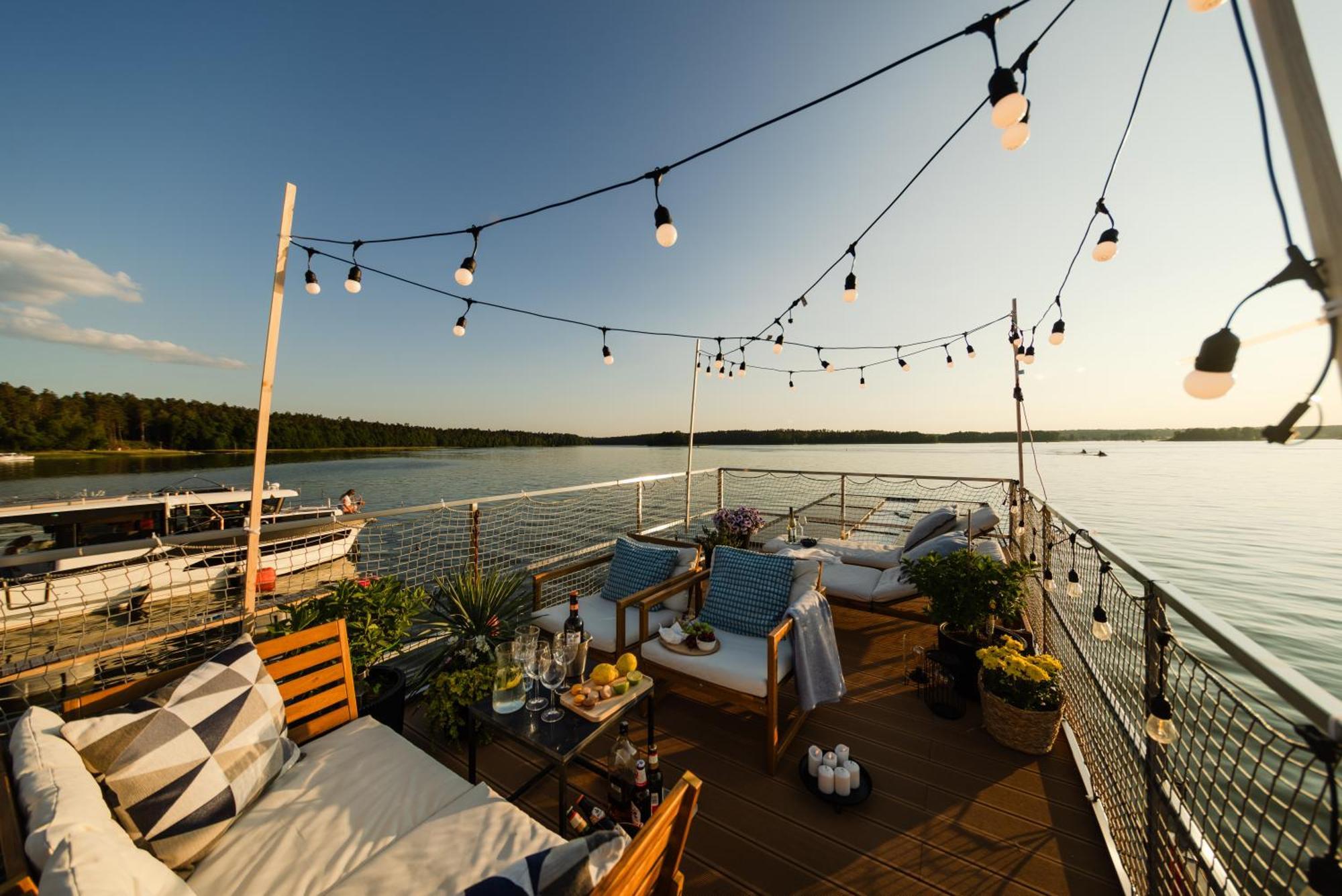 Domek Na Wodzie - Houseboat -Sauna, Taras Na Dachu, Dwie Sypialnie Mikołajki Zewnętrze zdjęcie
