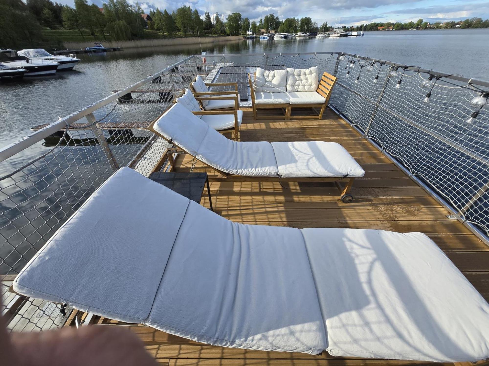 Domek Na Wodzie - Houseboat -Sauna, Taras Na Dachu, Dwie Sypialnie Mikołajki Zewnętrze zdjęcie